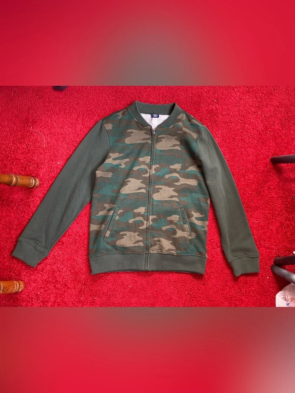 Route 66 Green Camo Zip Jacket
